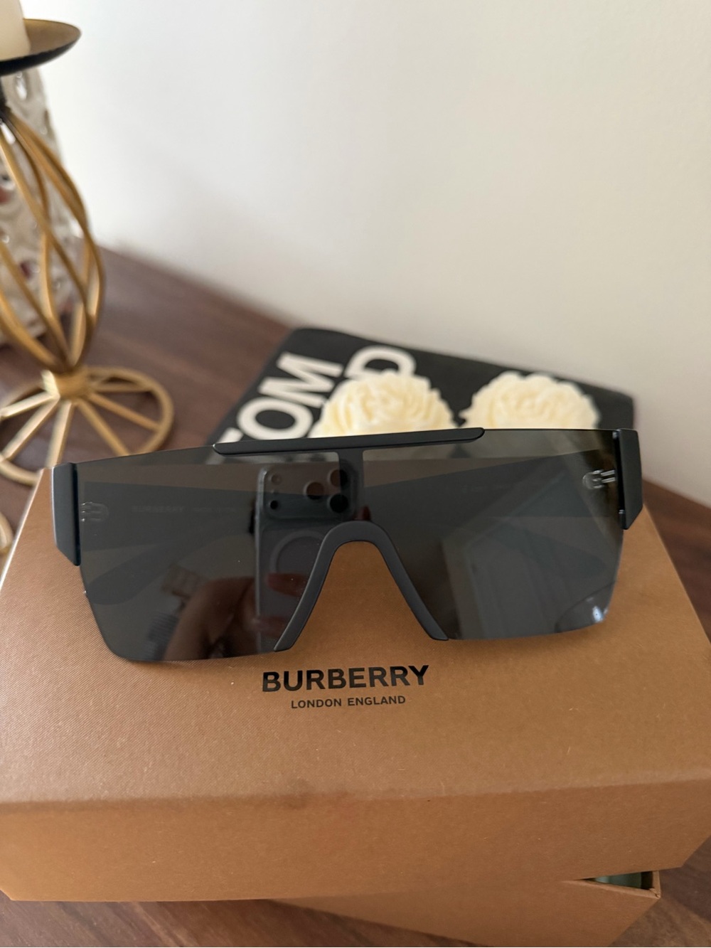 Burberry Shield Sunglasses in Dark Gray